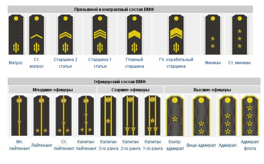 Иерархия погон