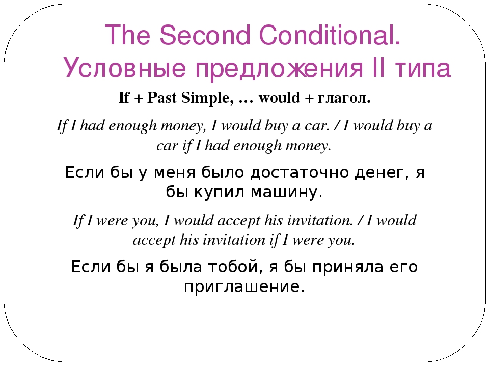 Условные 2 типа в английском. Предложения с second conditional. Условные предложения второго типа. Conditionals вопросительные предложения. Предложения conditional 1.