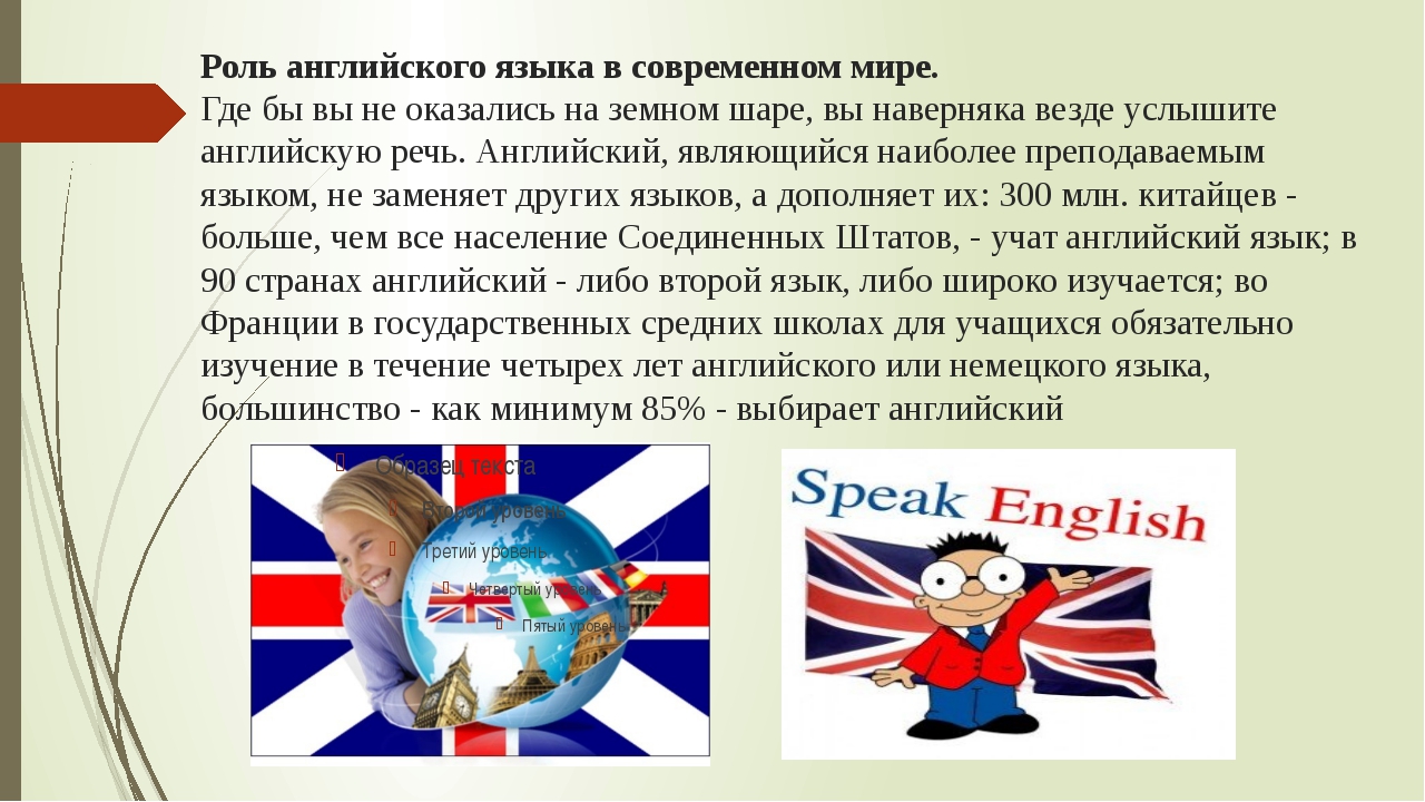 Проект по английскому языку на тему the role of the russian language in the world