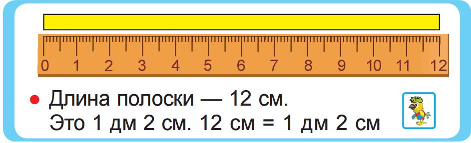 3 5 длины 1 дециметра. Измерь длину отрезка запиши длину в дециметрах и сантиметрах. Расшифруй тему урока сантиметр для 1 класса.