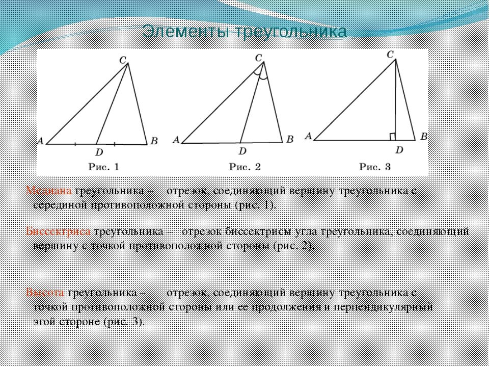 Высота треугольного треугольника. Элементы треугольника биссектриса высота Медиана средняя линия. Высота треугольника. Элементы треугольника. Тупоугольный треугольник Медиана биссектриса и высота.