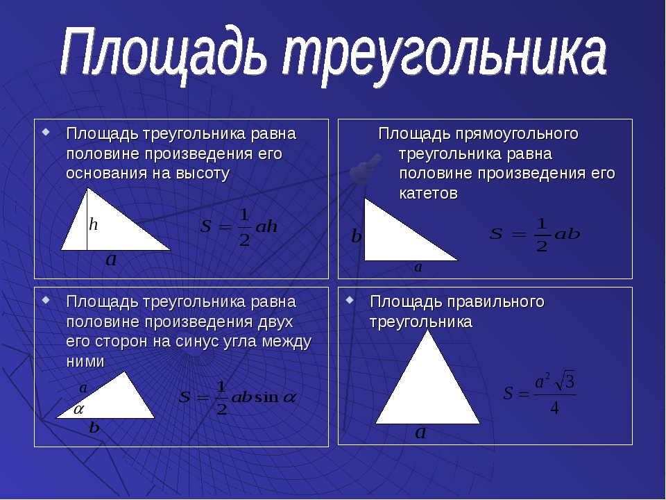 Калькулятор длины стороны треугольника. Как посчитать площадь треугольника. Формула расчета площади треугольника. Формулы нахождения площади разных треугольников. Формулы для вычисления площади треугольника.