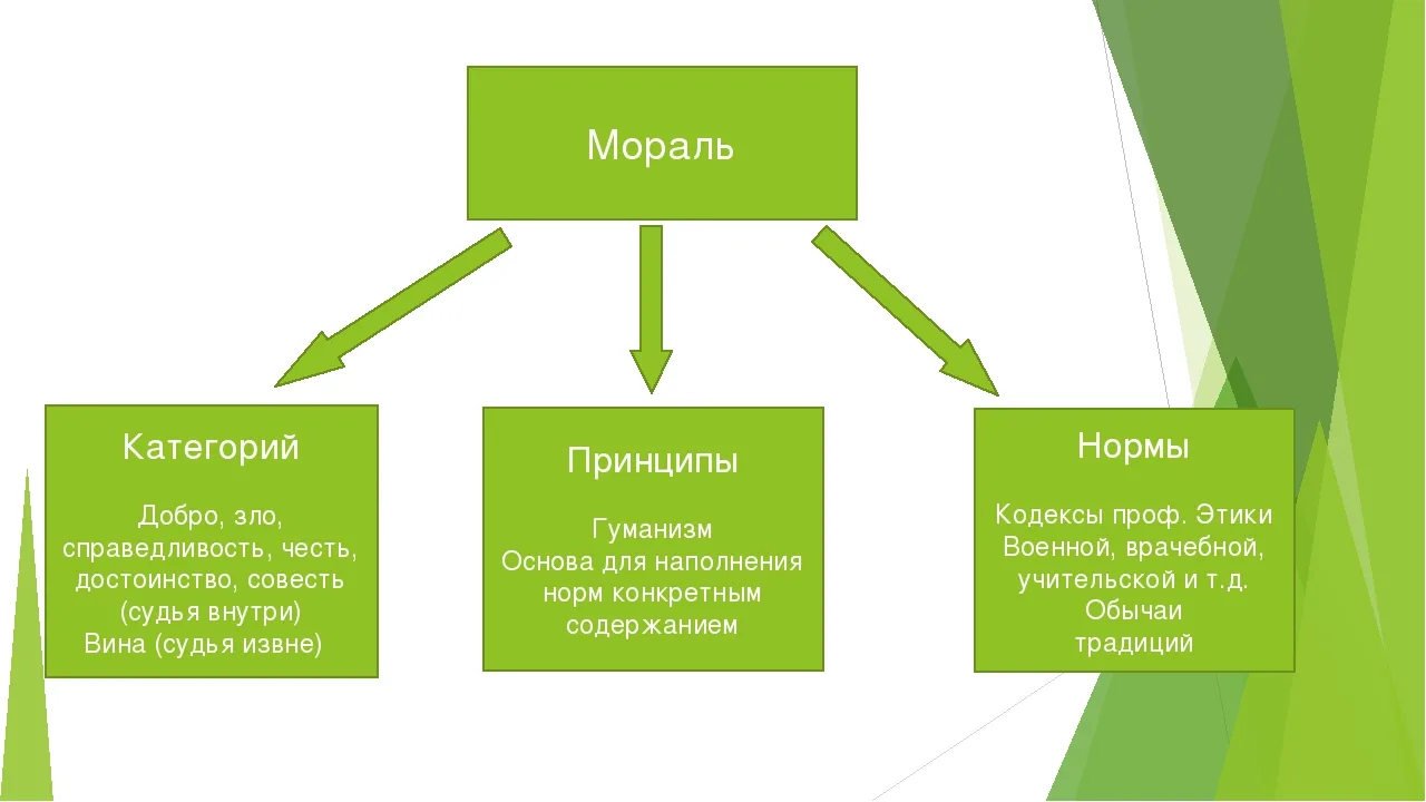 Виды норм морали примеры