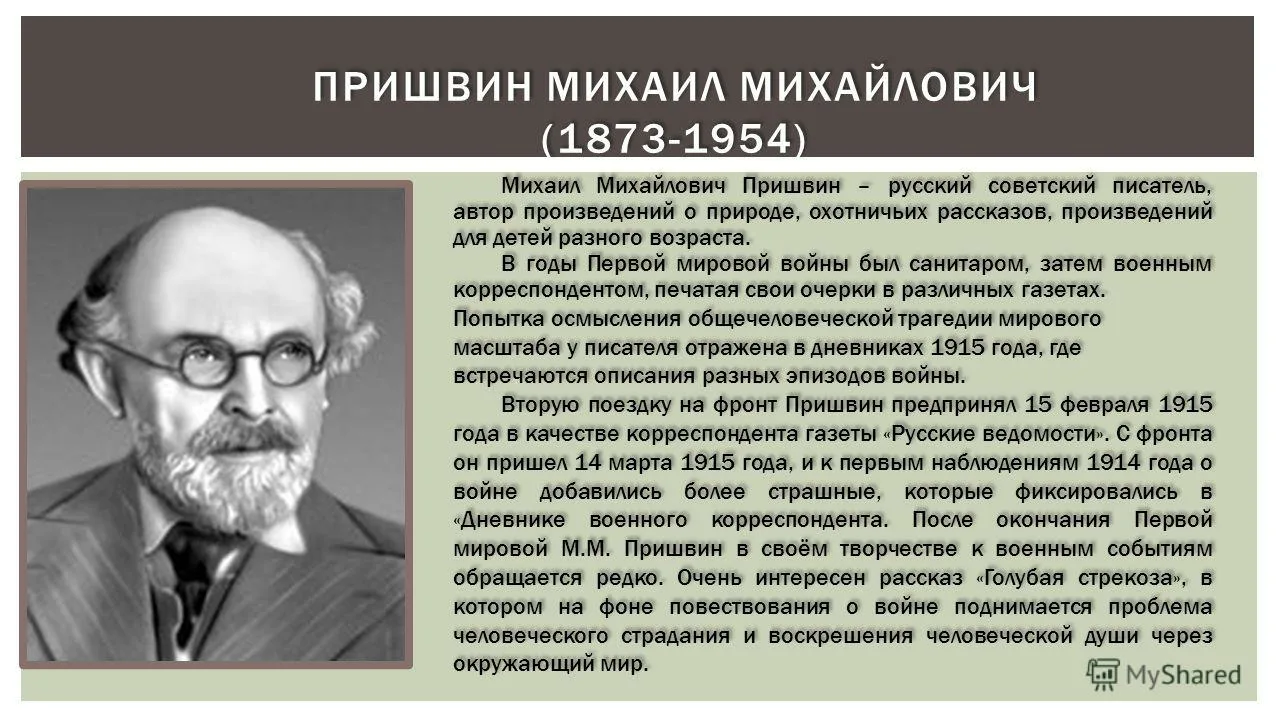 Пришвин жизнь и творчество 4 класс. Биография Михаила Михайловича Пришвина.