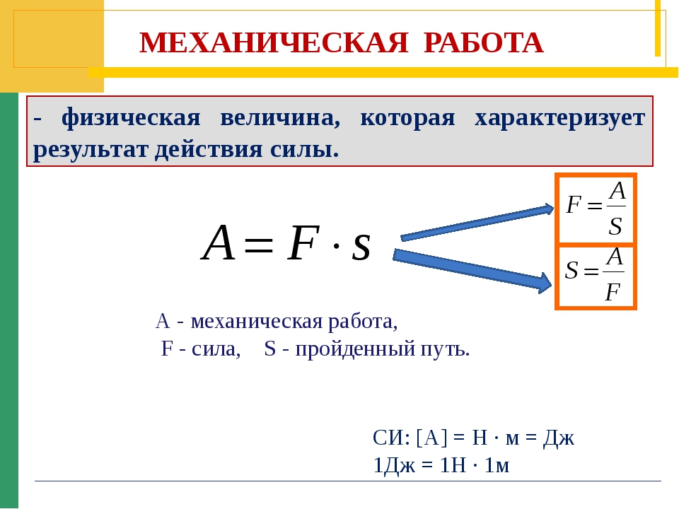 Механическая работа физика 9. Механическая работа и мощность в физике формула. Формула механической работы в физике 9 класс. Механическая работа определение и формула. 7 Класс физика формулы мощность механическая работа.